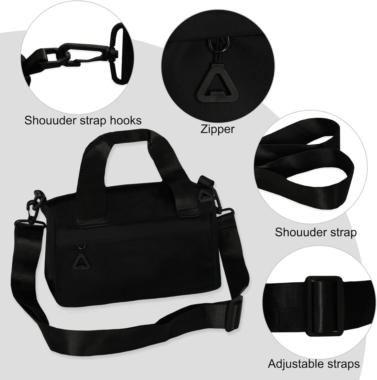 Mini Gym Bag Small Sport Bag Adjustable Duffle Bag Detachable Strap Gym Tote for Men Women Portable Shoulder Fitness Bag for Travel Sports