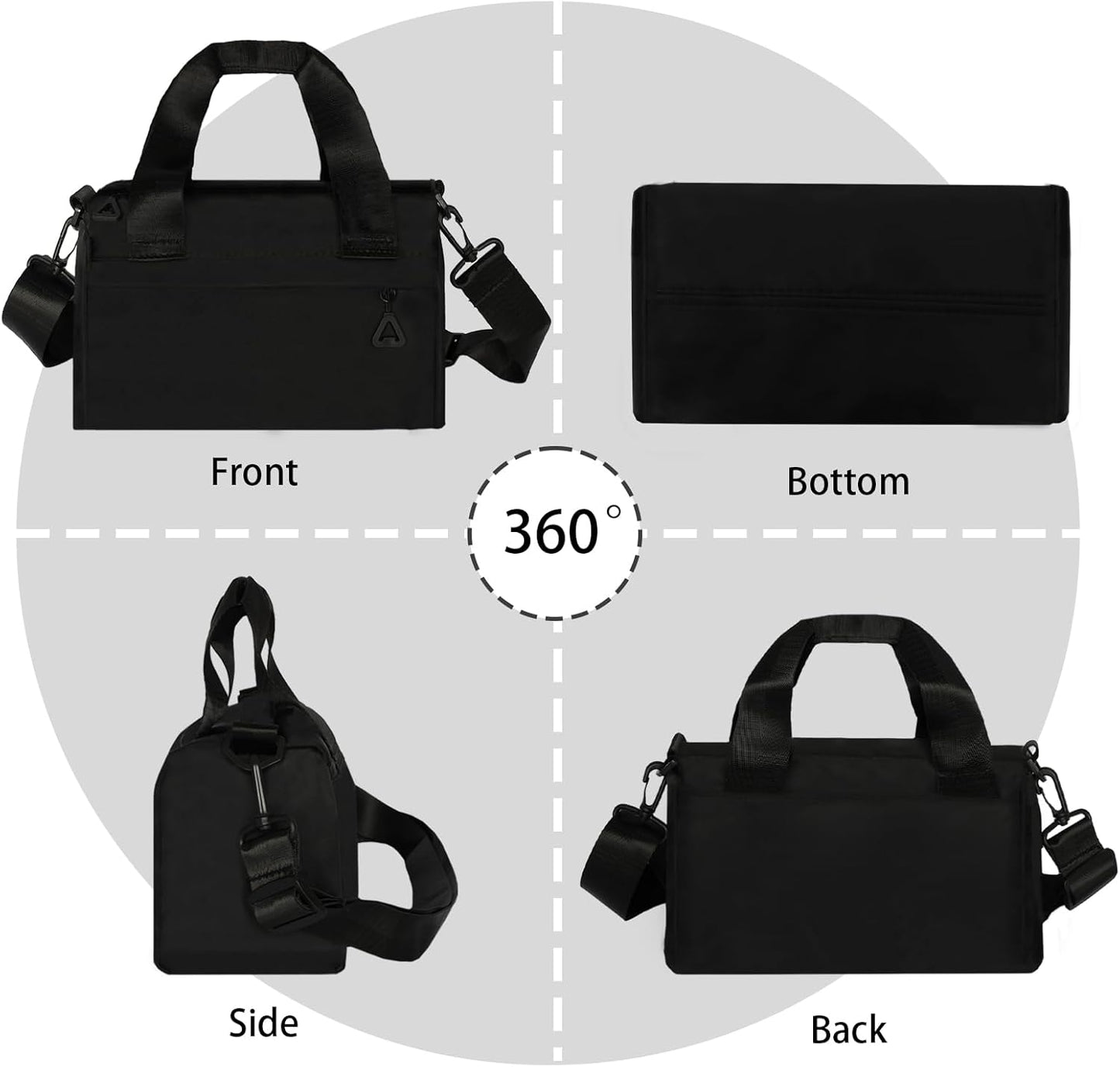 Mini Gym Bag Small Sport Bag Adjustable Duffle Bag Detachable Strap Gym Tote for Men Women Portable Shoulder Fitness Bag for Travel Sports