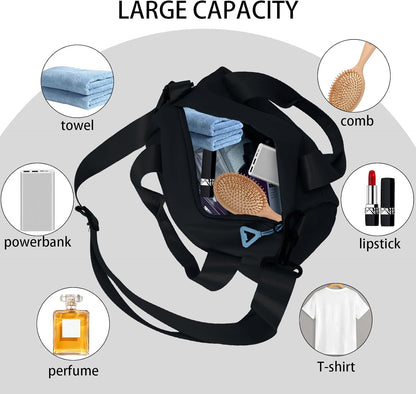 Mini Gym Bag Small Sport Bag Adjustable Duffle Bag Detachable Strap Gym Tote for Men Women Portable Shoulder Fitness Bag for Travel Sports