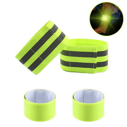 4pcs Reflective Bands for Arm, Ankle, Leg, High Visibility Running Gear