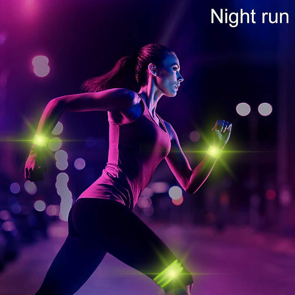 4pcs Reflective Bands for Arm, Ankle, Leg, High Visibility Running Gear