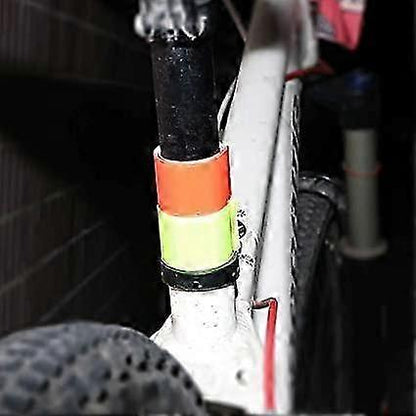 4pcs Reflective Tape Bands, 30cm Orange Wrist & Leg Straps for Night Running or Cycling