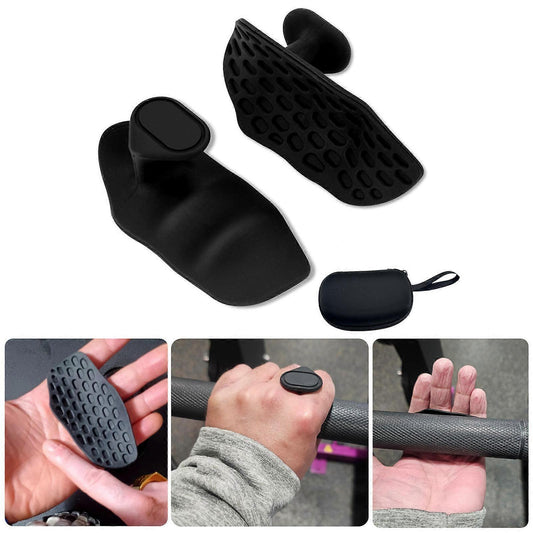2pcs Flexible Gym Tape Grips with Storage Box for Weightlifting, Grey