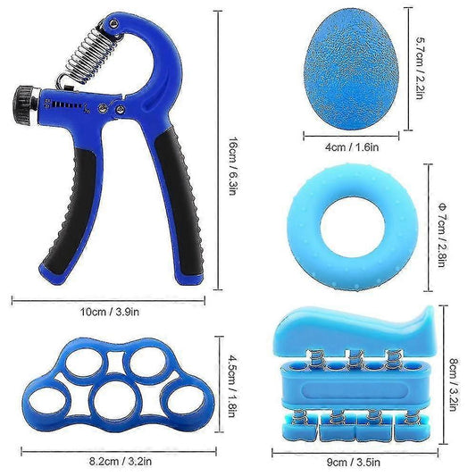 6pc Adjustable Hand Grip Set Kit for Gym Fitness & Strength Training