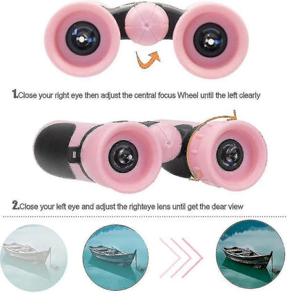 Pink Binoculars for Babies Compact Lightweight Outdoor Viewing Toy