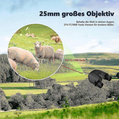 10x25 HD Binoculars with Vis Technology Compact Lightweight Outdoor Viewing