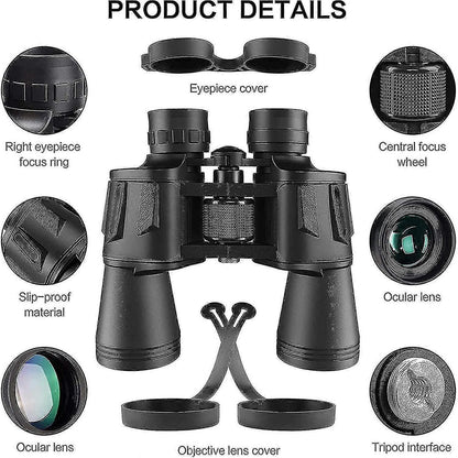 20x50 Hunting Binoculars with Night Vision Bird Watching Compact Binoculars