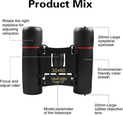 Compact Foldable Telescope for Babies Lightweight Binoculars for Travel