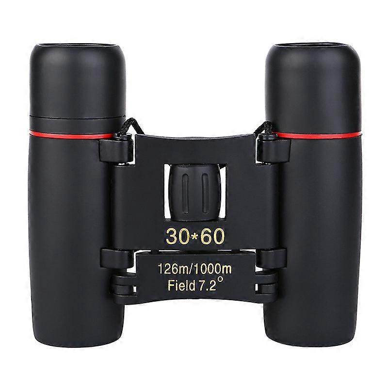 30x60 Foldable Binoculars Red Coated Mini Compact Binoculars for Outdoor Use
