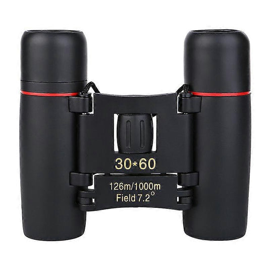 30x60 Foldable Binoculars Red Coated Mini Compact Binoculars for Outdoor Use
