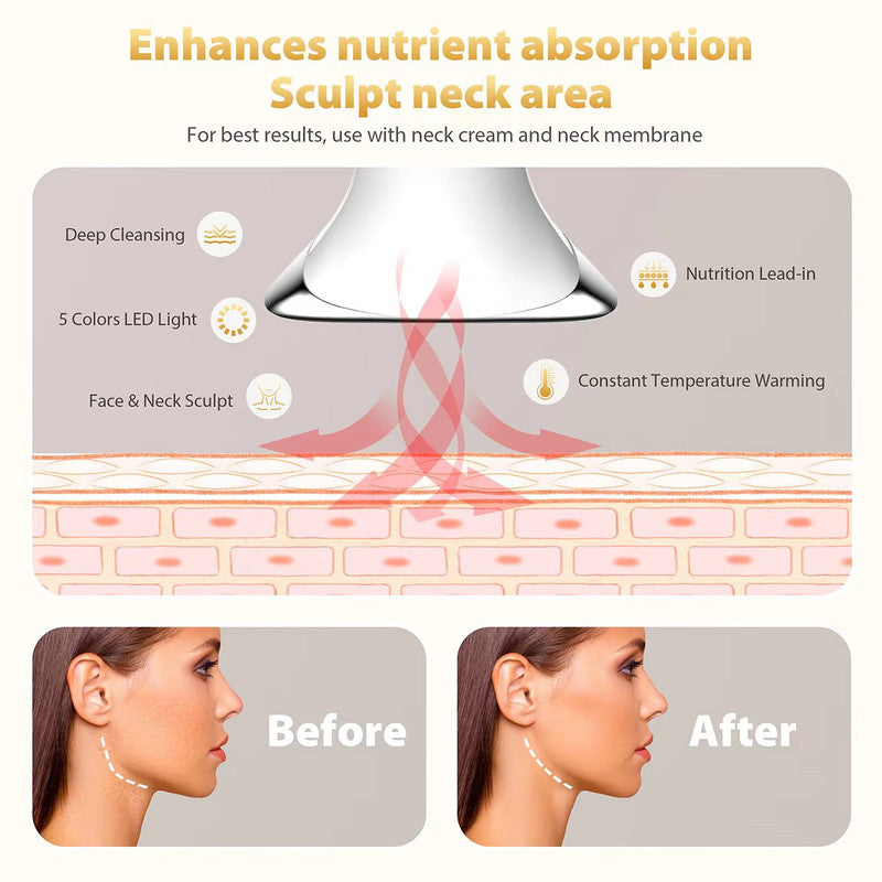 7-Color Light Constant-Temperature EMS Neck Massager