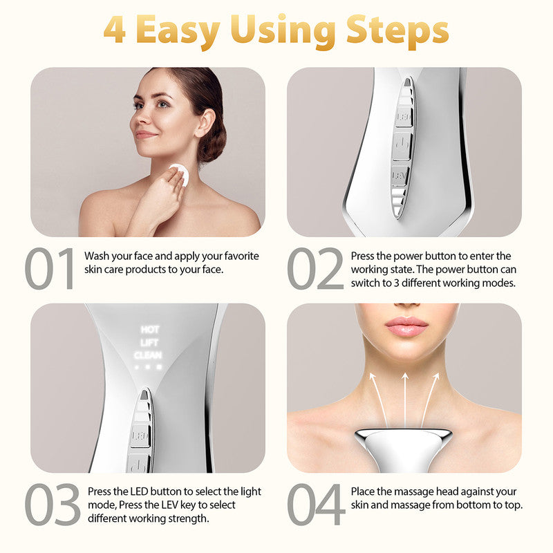 7-Color Light Constant-Temperature EMS Neck Massager