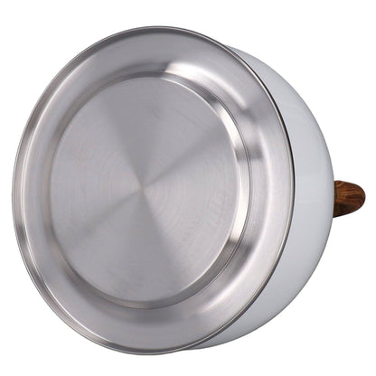 Whistling Kettle 2.5L Capacity White 304 Stainless Steel Fast Heating Ergonomic Handle Home Whistling Kettle