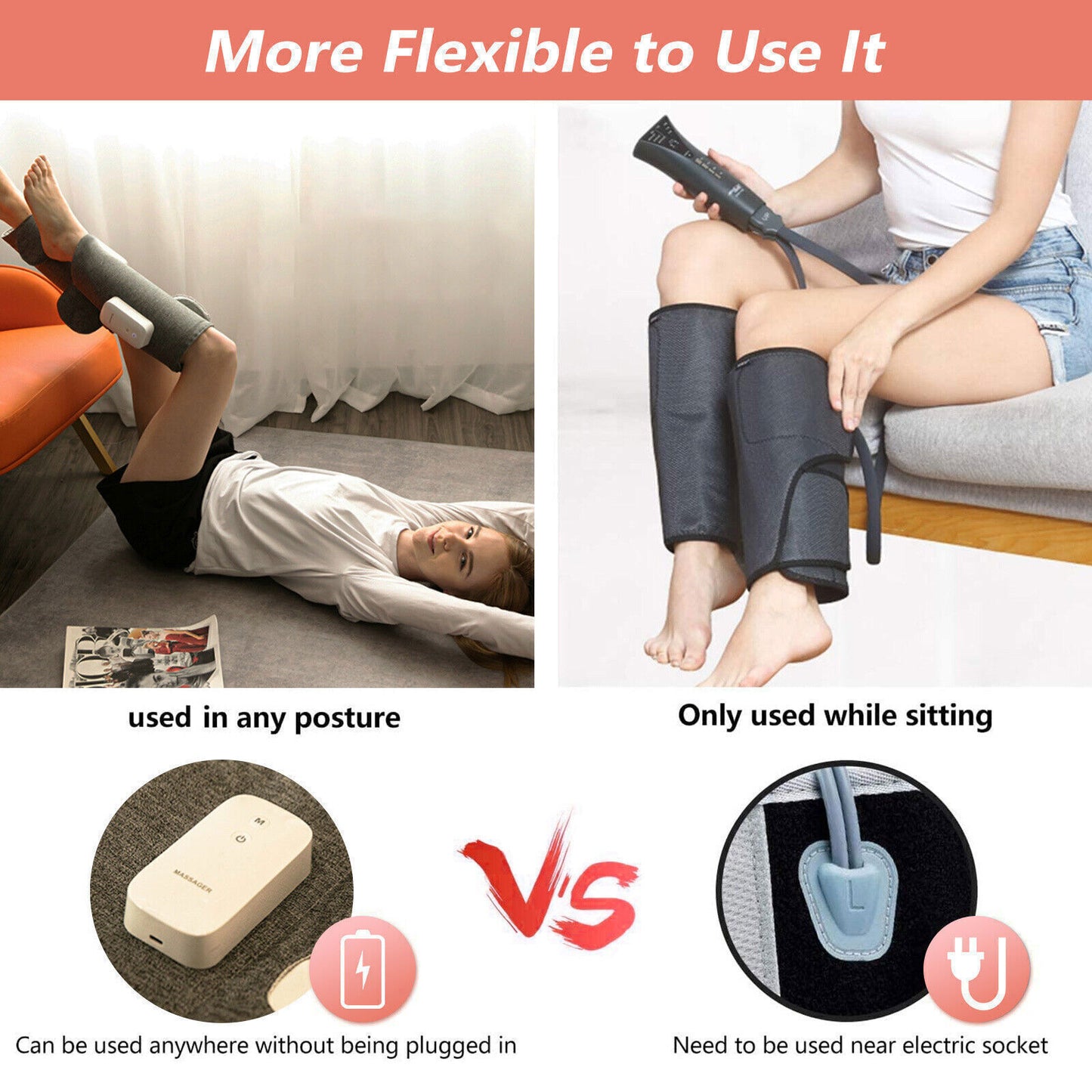 Leg Massager Heated Air Compression