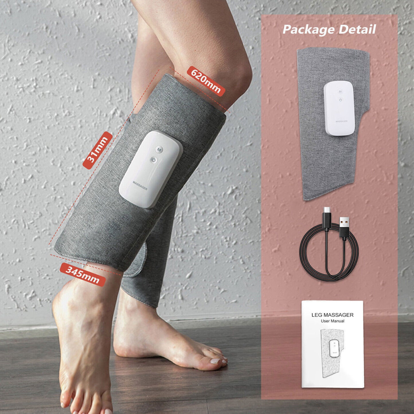 Leg Massager Heated Air Compression