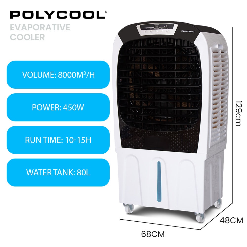 450W 80L Evaporative Air Cooler