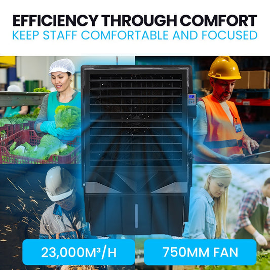 130L 750W Evaporative Air Cooler, Commercial Industrial Grade