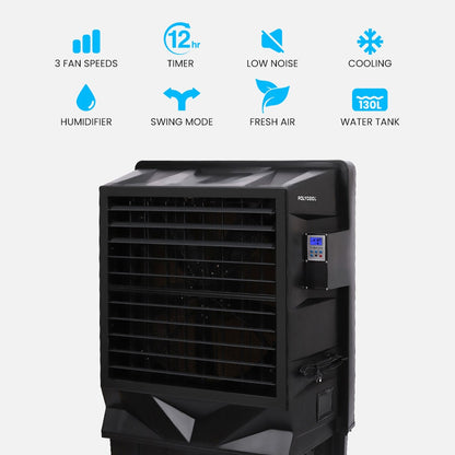 130L 750W Evaporative Air Cooler, Commercial Industrial Grade