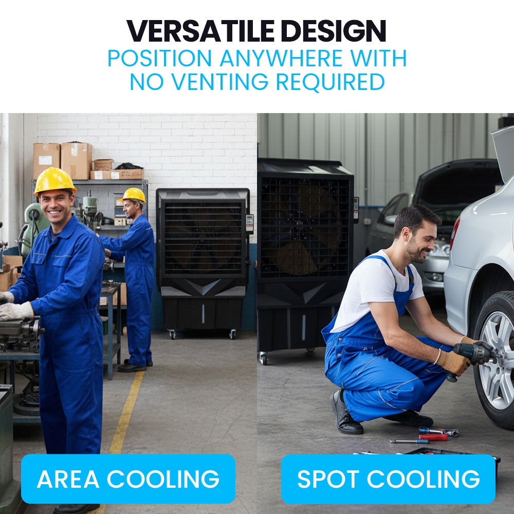 130L 750W Evaporative Air Cooler, Commercial Industrial Grade
