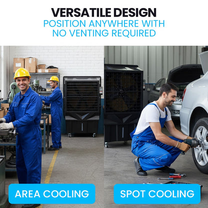 130L 750W Evaporative Air Cooler, Commercial Industrial Grade