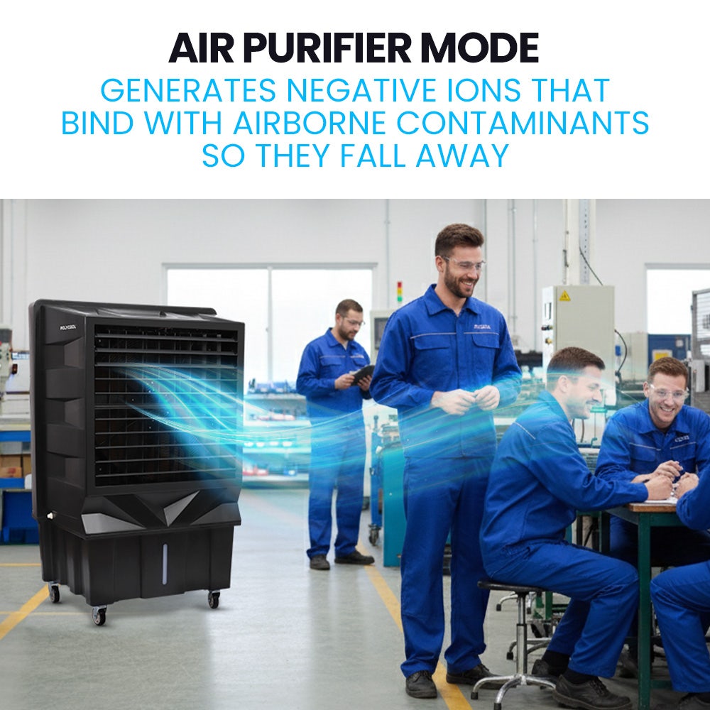 130L 750W Evaporative Air Cooler, Commercial Industrial Grade