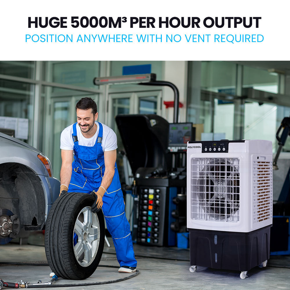 45L 125W Evaporative Air Cooler Portable Industrial Fan