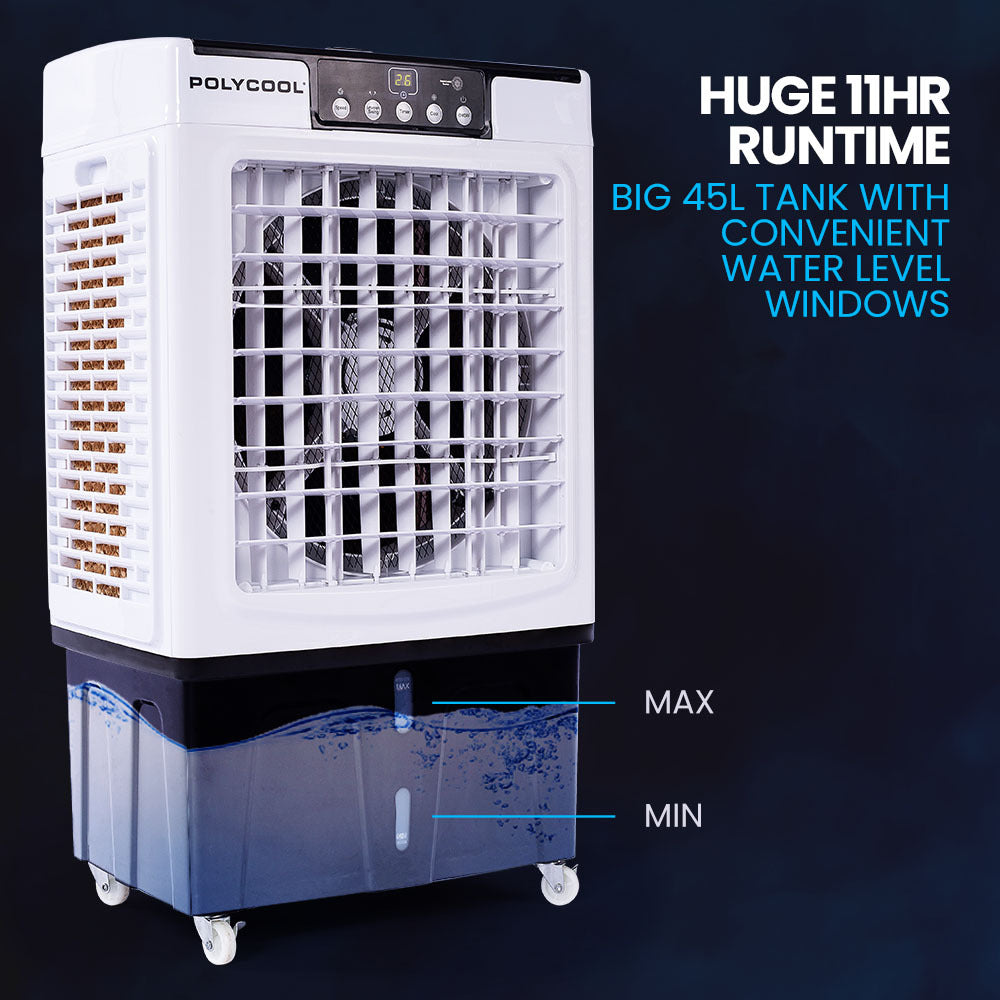 45L 125W Evaporative Air Cooler Portable Industrial Fan
