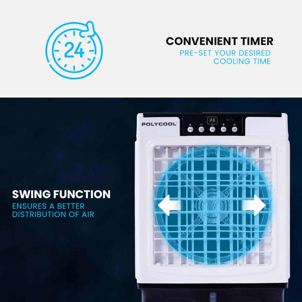 45L 125W Evaporative Air Cooler Portable Industrial Fan