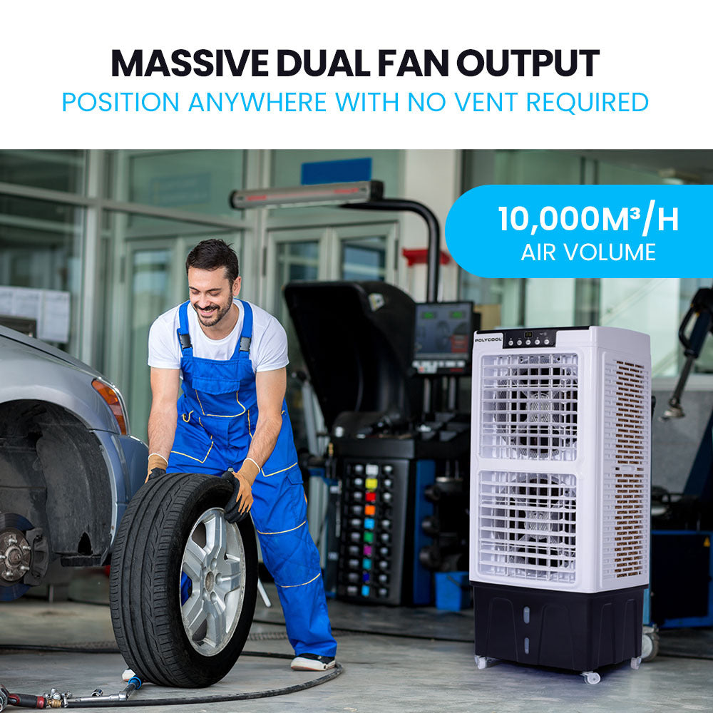 35L 220W Portable Evaporative Air Cooler w/ Remote