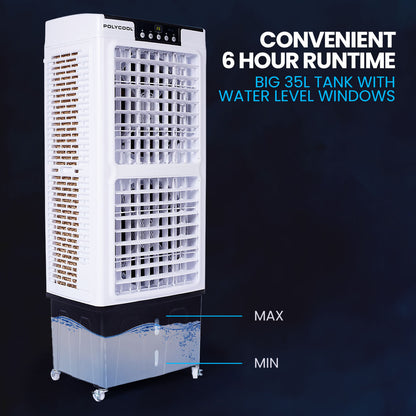 35L 220W Portable Evaporative Air Cooler w/ Remote