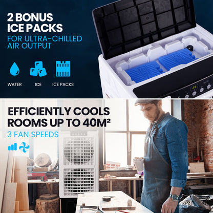 35L 220W Portable Evaporative Air Cooler w/ Remote