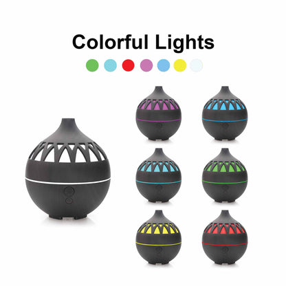 180ml USB LED Dark Wood Mist Humidifier