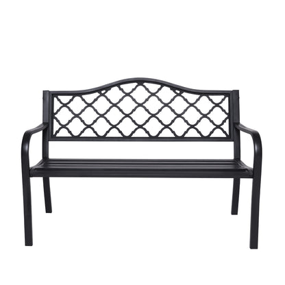 Steel Outdoor Garden Bench - Elegant