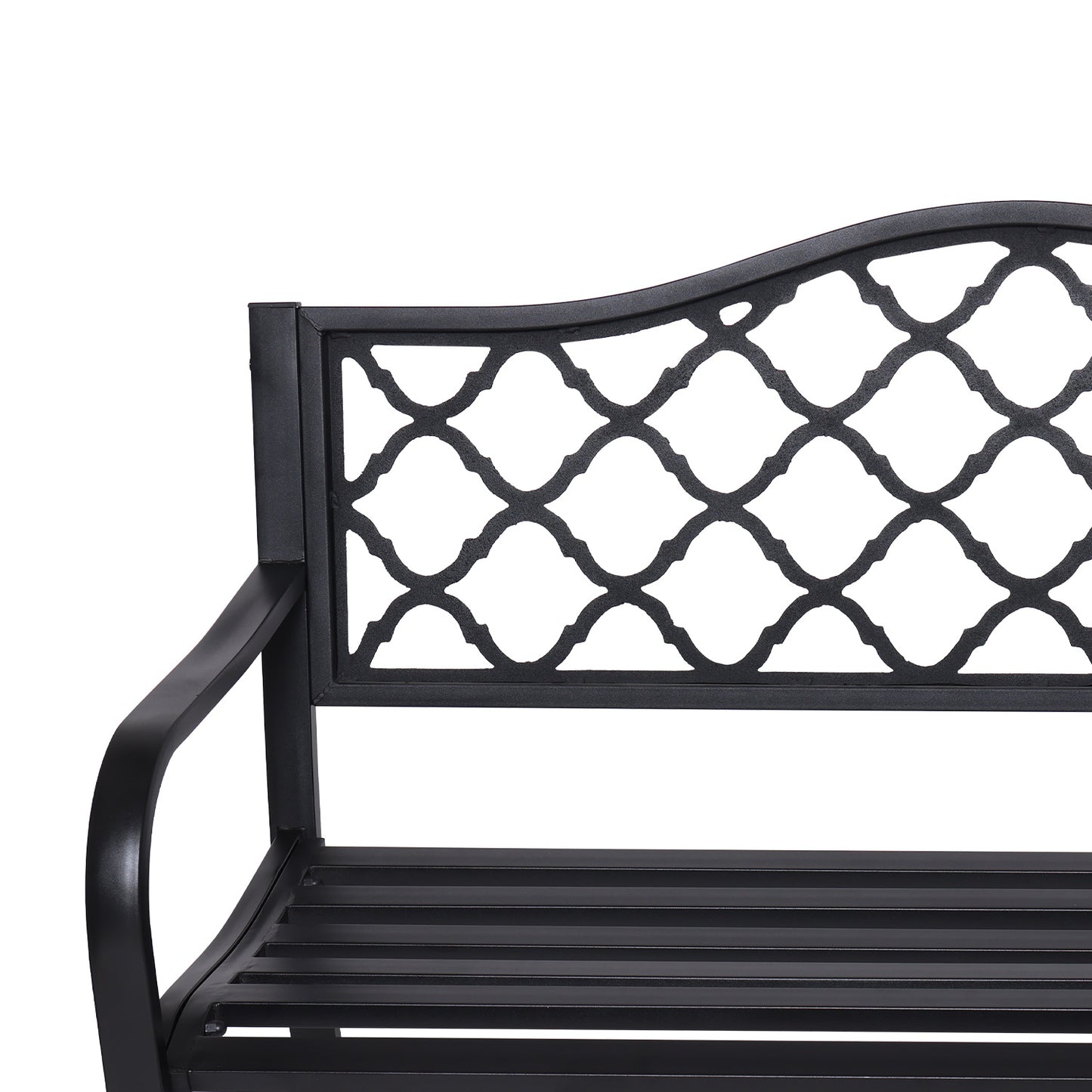Steel Outdoor Garden Bench - Elegant