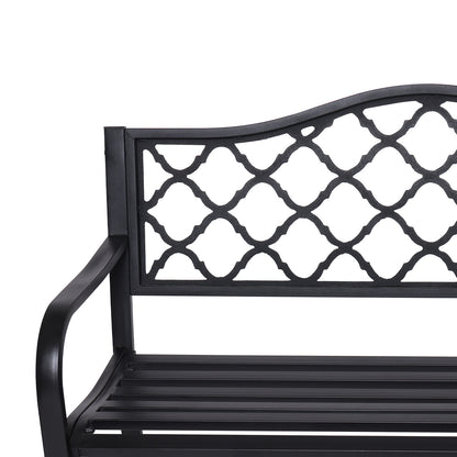 Steel Outdoor Garden Bench - Elegant