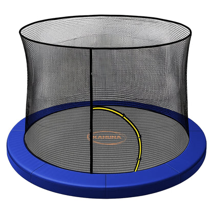 Kahuna 8ft Trampoline Pad and Net - Blue