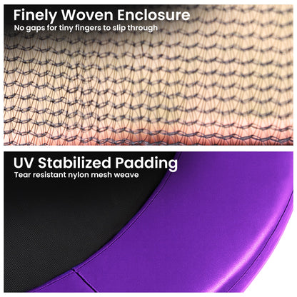 Kahuna 10ft Trampoline Pad and Net - Purple