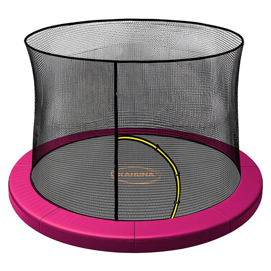 Kahuna 14ft Trampoline Pad and Net - Pink
