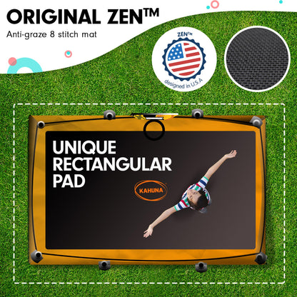 Kahuna 6 ft x 9 ft Rectangular Outdoor Trampoline - Orange