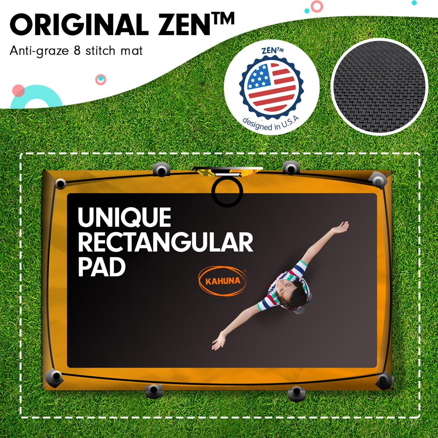 Kahuna 6 Ft X 9 Ft Rectangular Outdoor Trampoline With Basketball Set - Orange