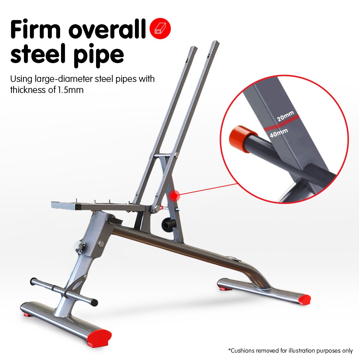 Home Gym Bench Adjustable Flat Incline Decline FID 250KG Load