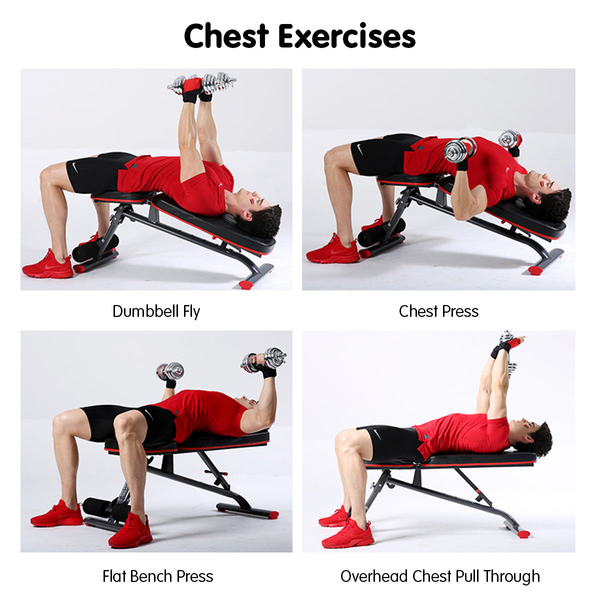 Home Gym Bench Adjustable Flat Incline Decline FID 250KG Load