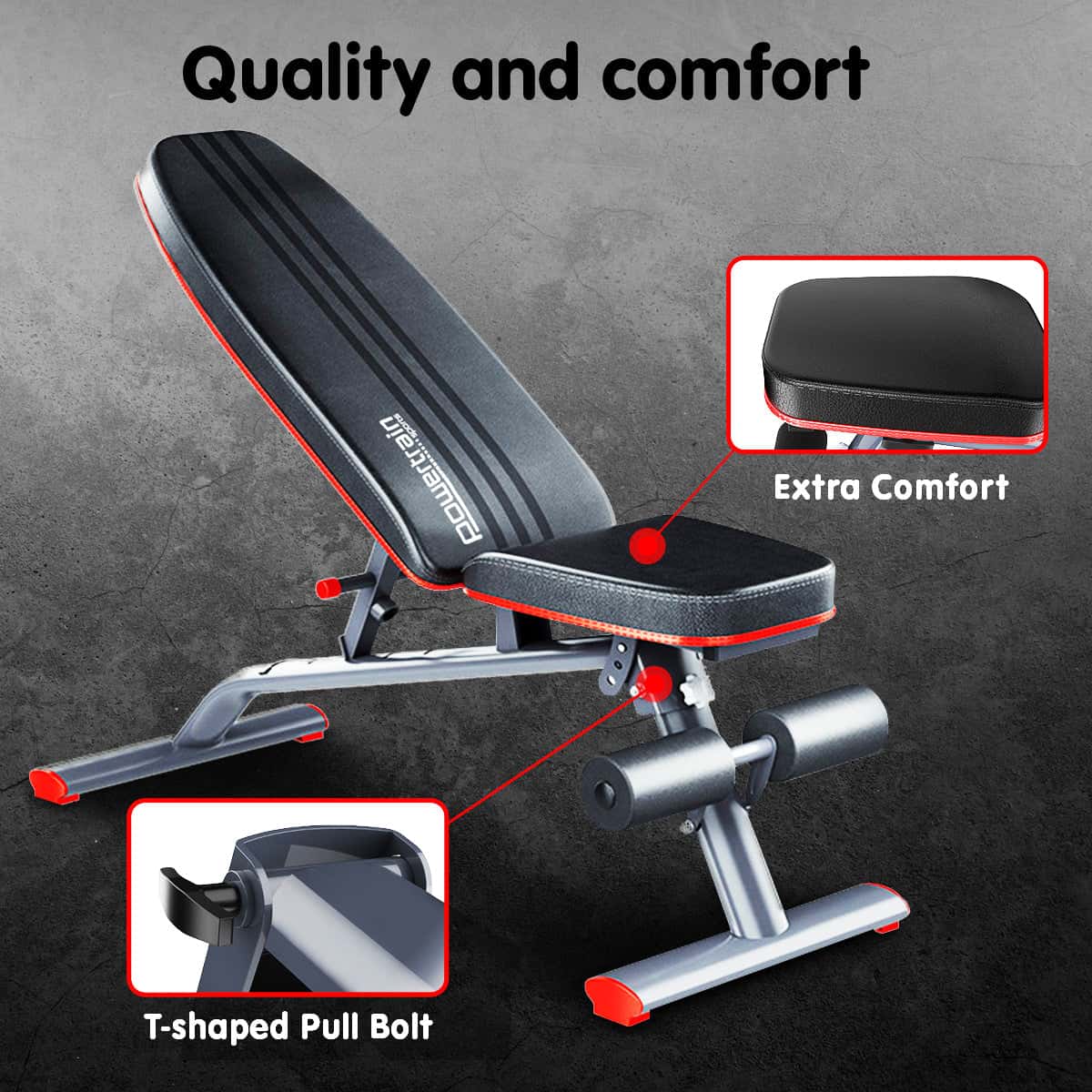 Best Home Gym Bench Adjustable Flat Incline Decline FID 250KG Load | Buy Online at Furniture Things Australia