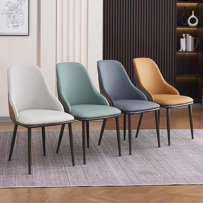 Dining Chair Modern upholstered Leather Kitchen Chairs with armrests Bathtub Chair Leisure Lounge Chair Living Room Bedroom Home Set of 2 (Light Grey Duo)