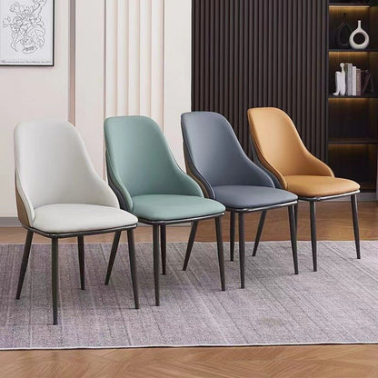 Dining Chair Modern upholstered Leather Kitchen Chairs with armrests Bathtub Chair Leisure Lounge Chair Living Room Bedroom Home Set of 2 (Light Grey Duo)