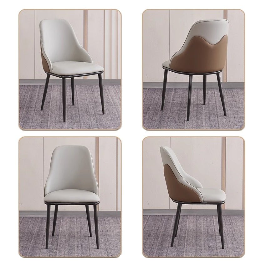 Dining Chair Modern upholstered Leather Kitchen Chairs with armrests Bathtub Chair Leisure Lounge Chair Living Room Bedroom Home Set of 2 (Light Grey Duo)