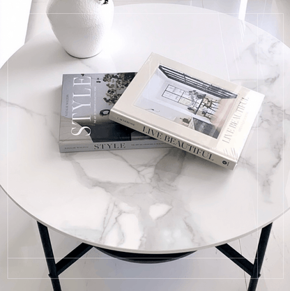 Best Interior Ave - Duke Round Two Tier Stone Coffee Table | Buy Online at Furniture Things Australia