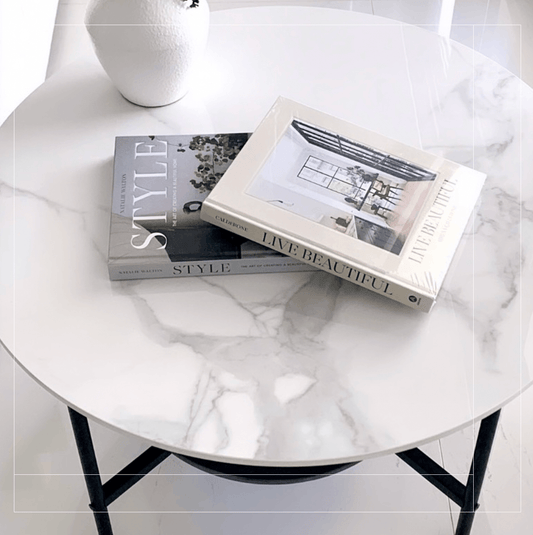 Best Interior Ave - Duke Round Two Tier Stone Coffee Table | Buy Online at Furniture Things Australia