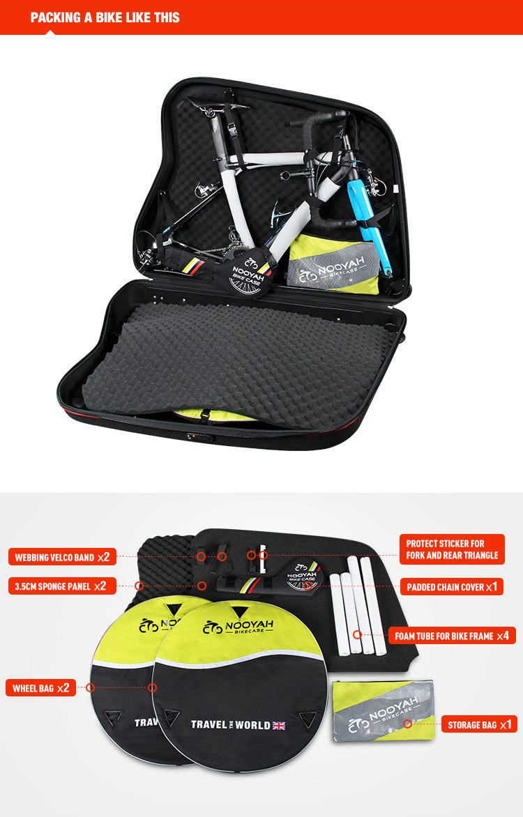 Bike Hard Shell Travel Case EVA Mountain MTB - Black