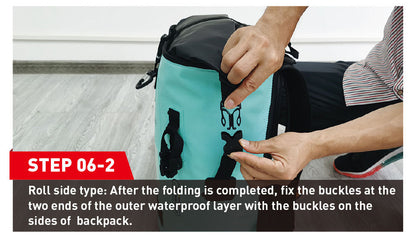 IPX8 Waterproof Bike Cycle Outdoor Sports Backpack - MINT GREEN